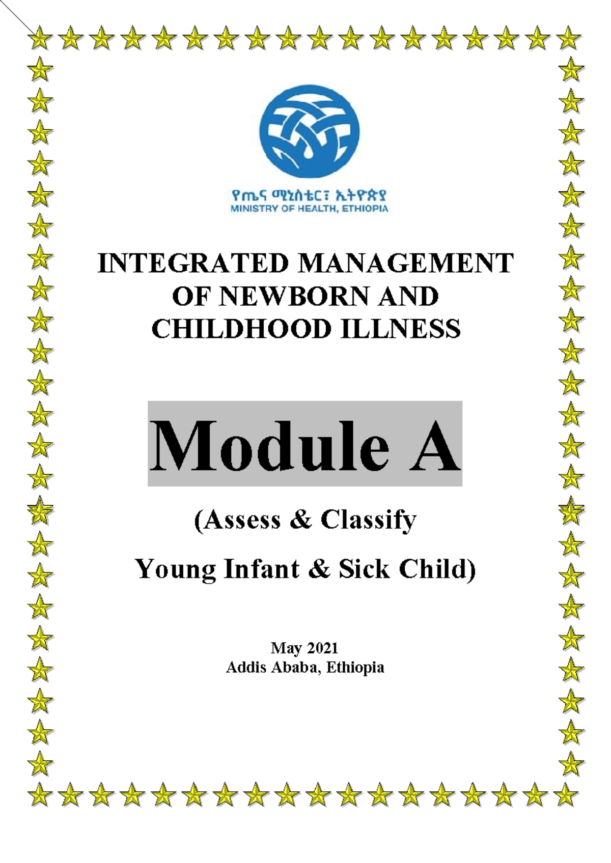 IMNCI Module A: Integrated Management of Newborn & Childhood Illnesses ...