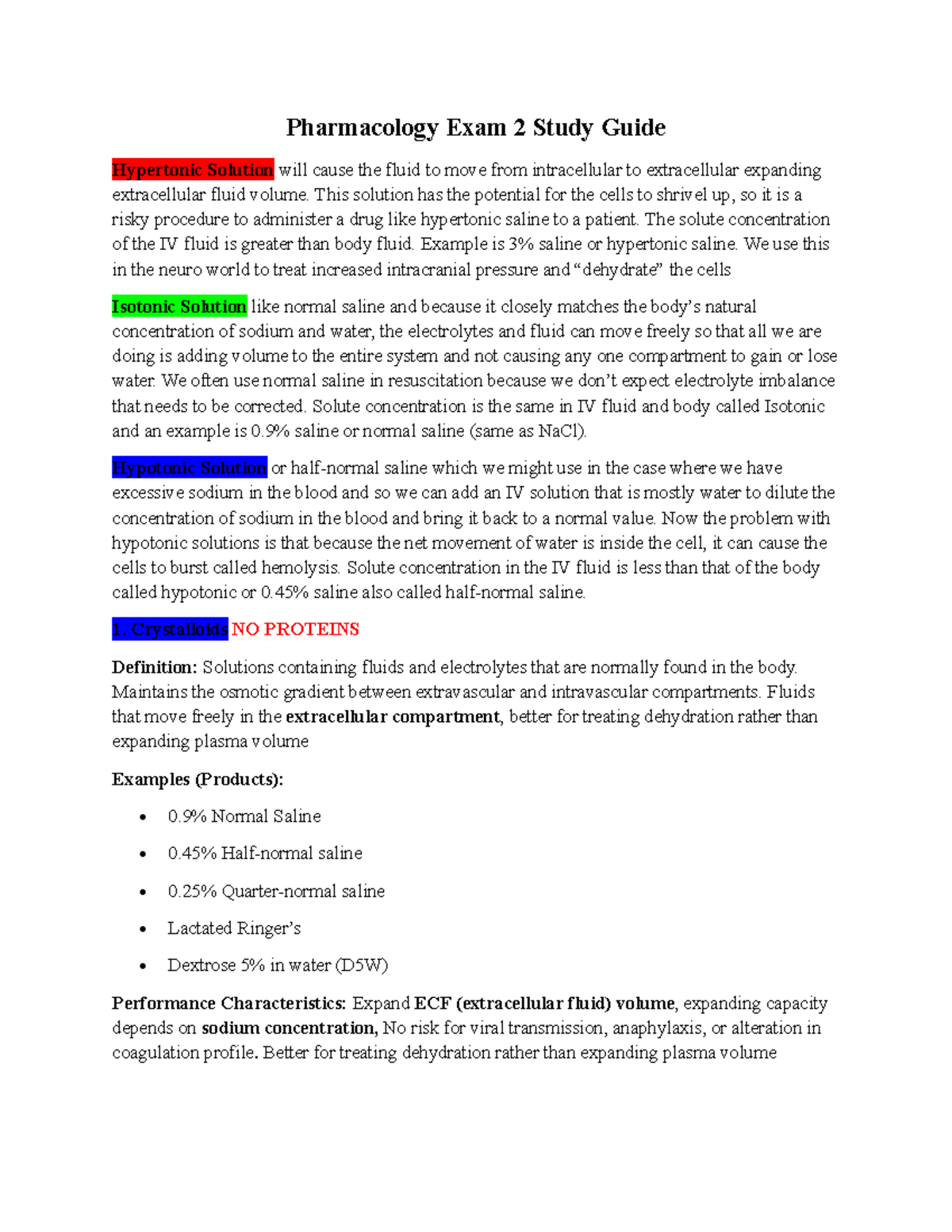 Pharmacology Exam 2 Study Guide - Studocu