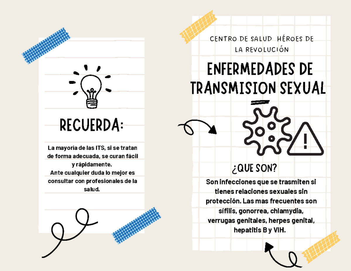 ETS - FOLLETO ETS - ENFERMEDADES DE TRANSMISION SEXUAL CENTRO DE SALUD