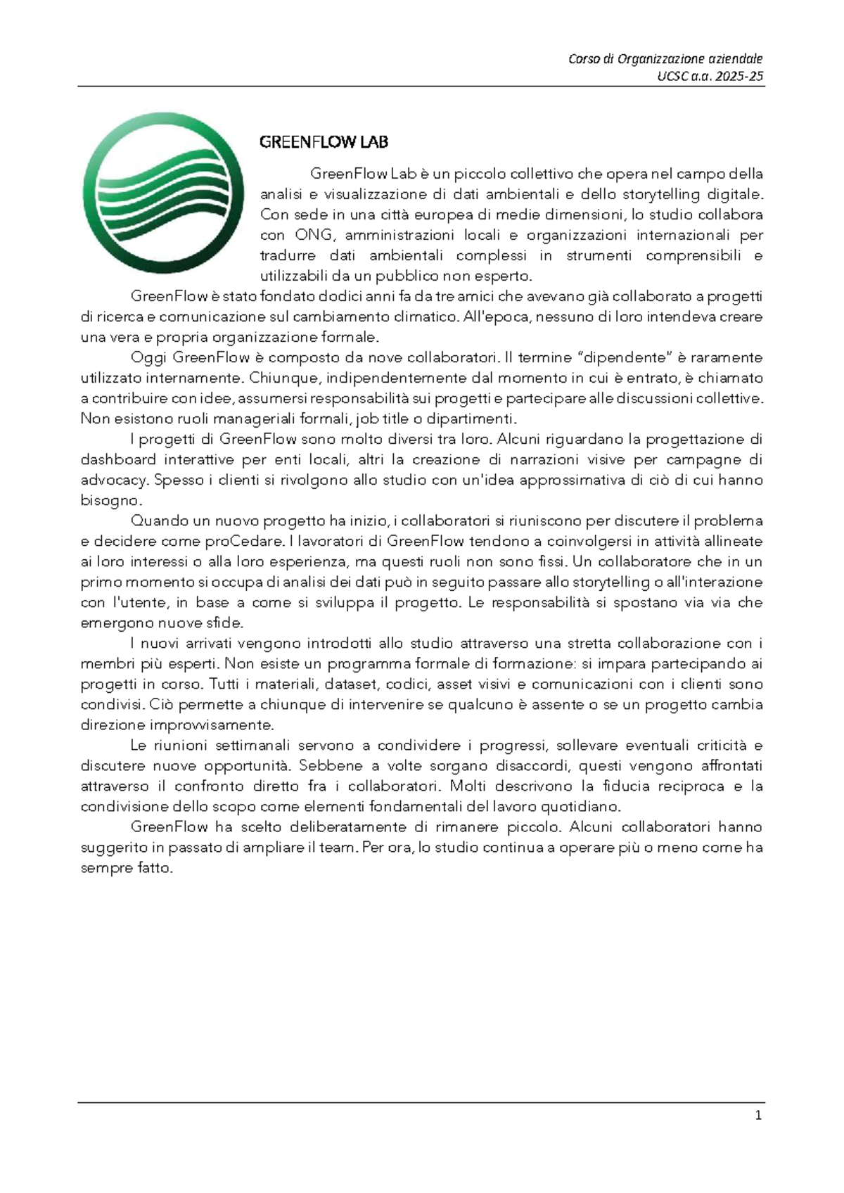 GreenFlow Lab: Analisi e Visualizzazione Dati Ambientali - Studocu