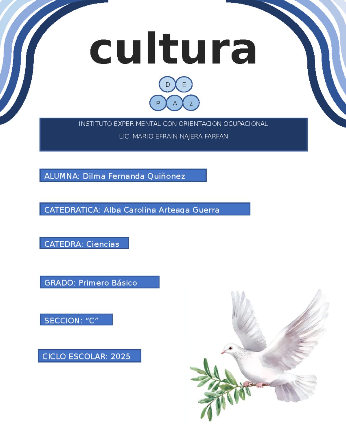 Cultura de Paz: Implicaciones y Valores en la Educación - 1er Básico ...