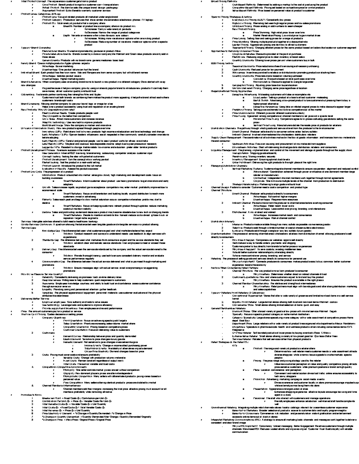 Marketing MKT301 Final Exam Study Guide & Key Concepts - Studocu