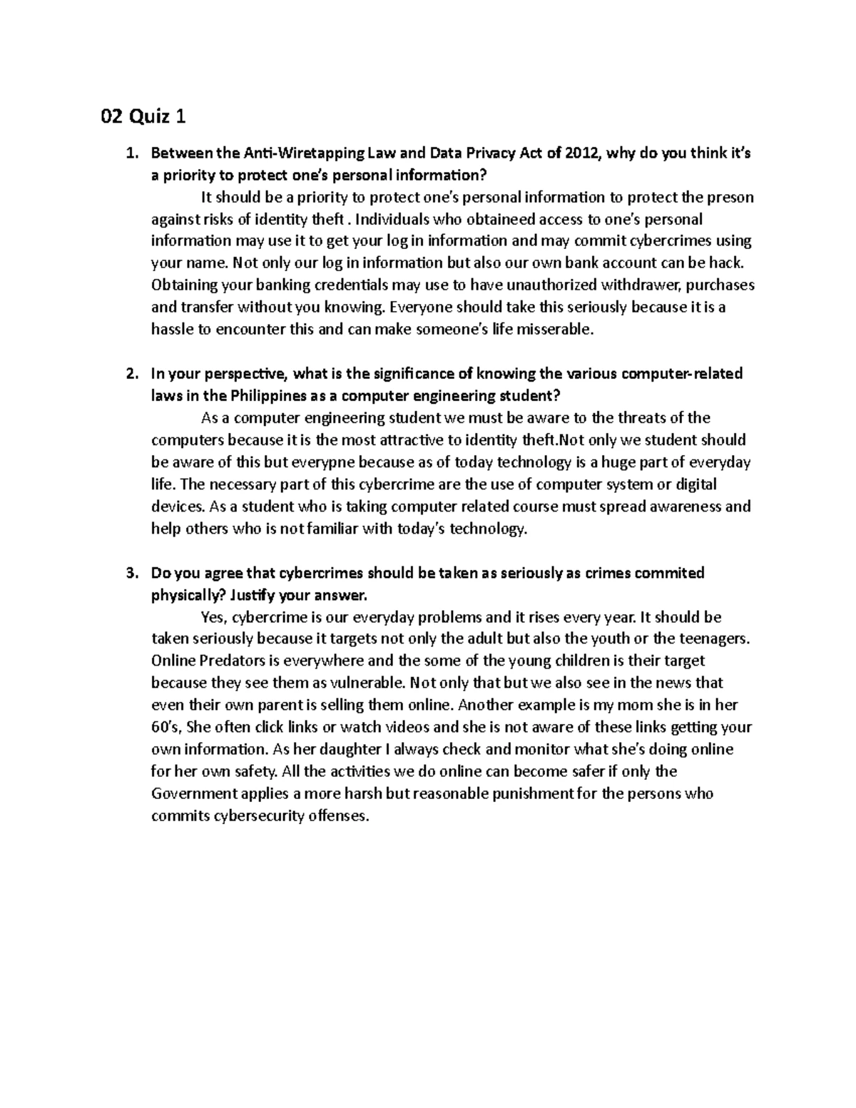 07 activity 1 cpe law - Subject: CpE Law Course: Computer Engineering ...