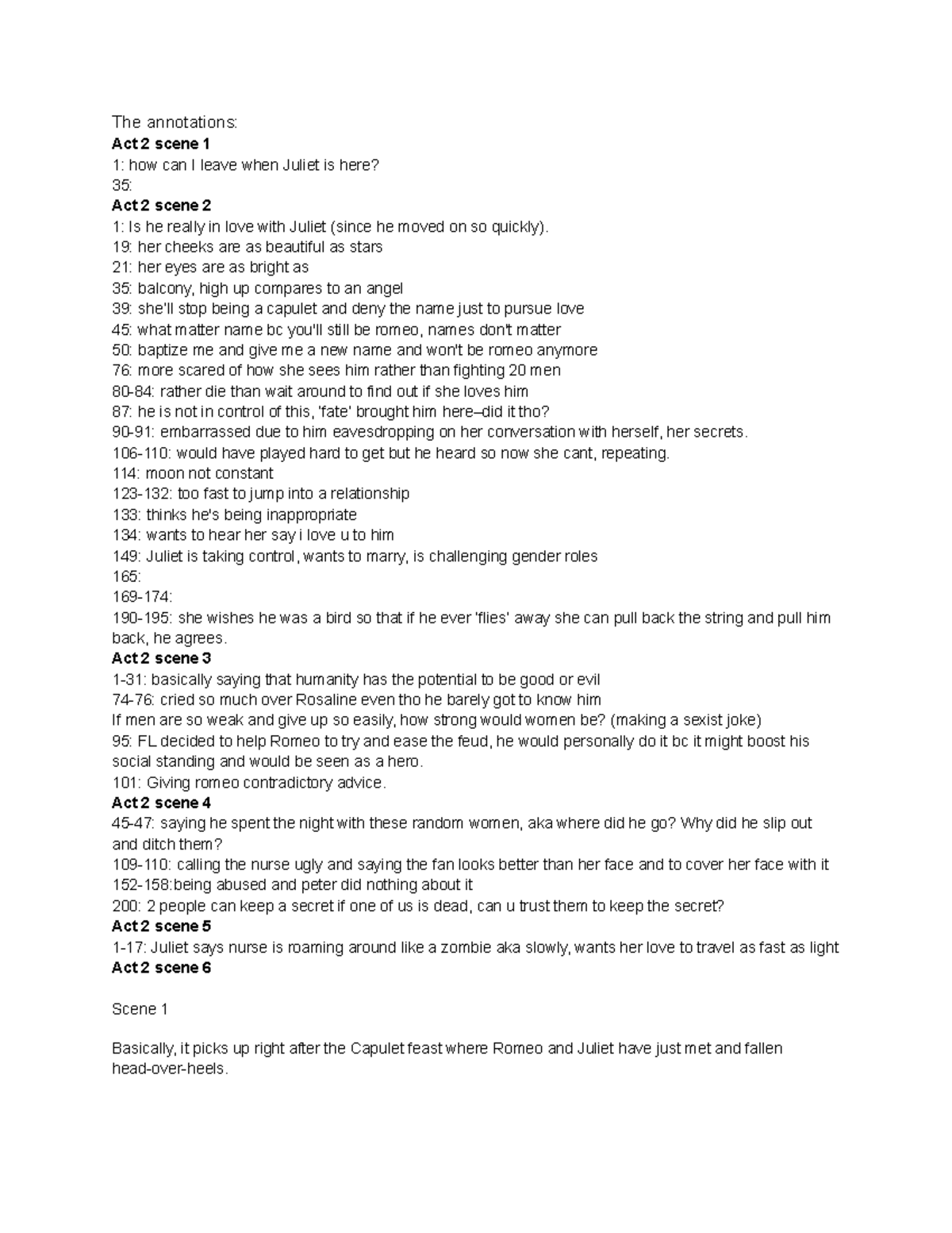 Act 2 Study Guide for Romeo and Juliet (Final Exam Review) - Studocu