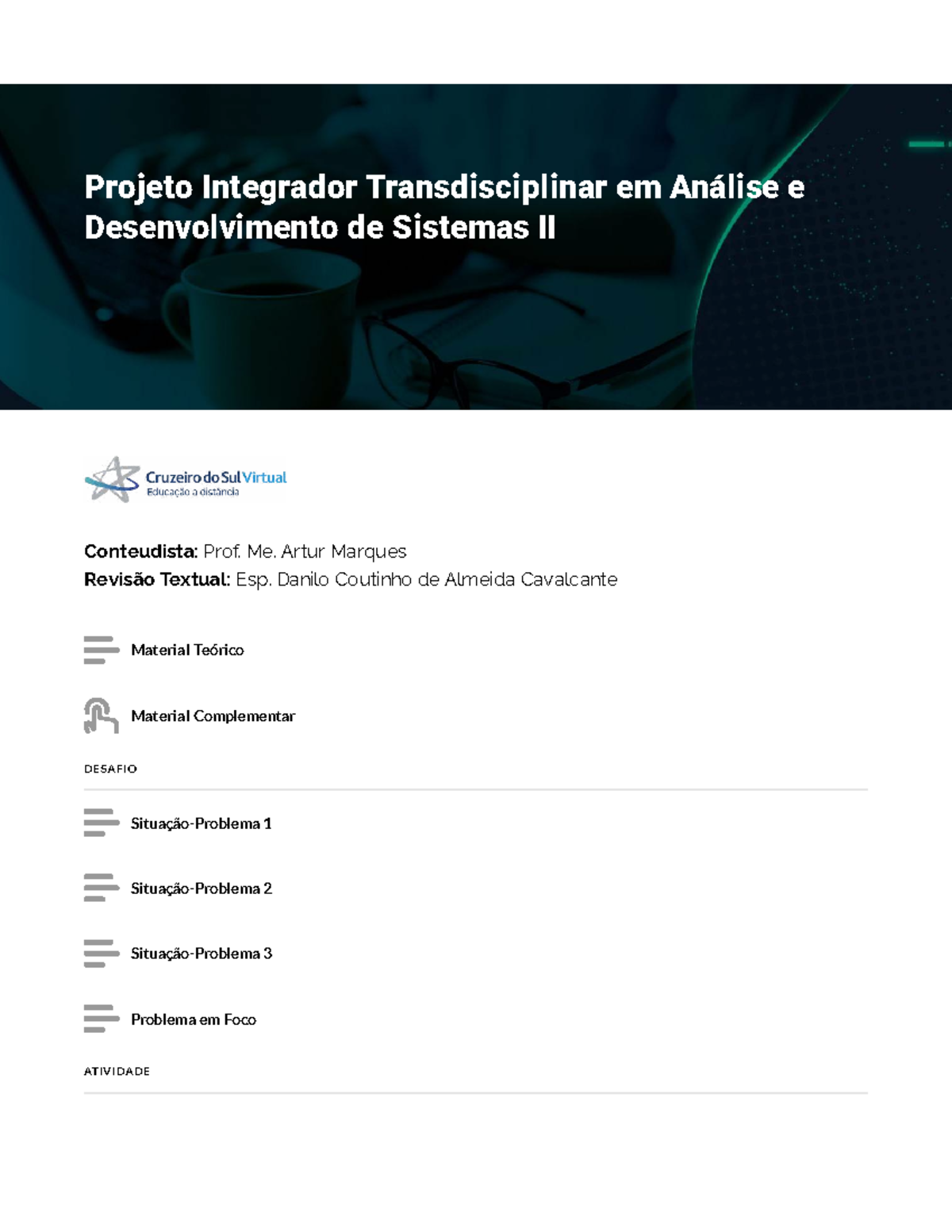 Projeto Integrador Transdisciplinar em Análise e Desenvolvimento de ...