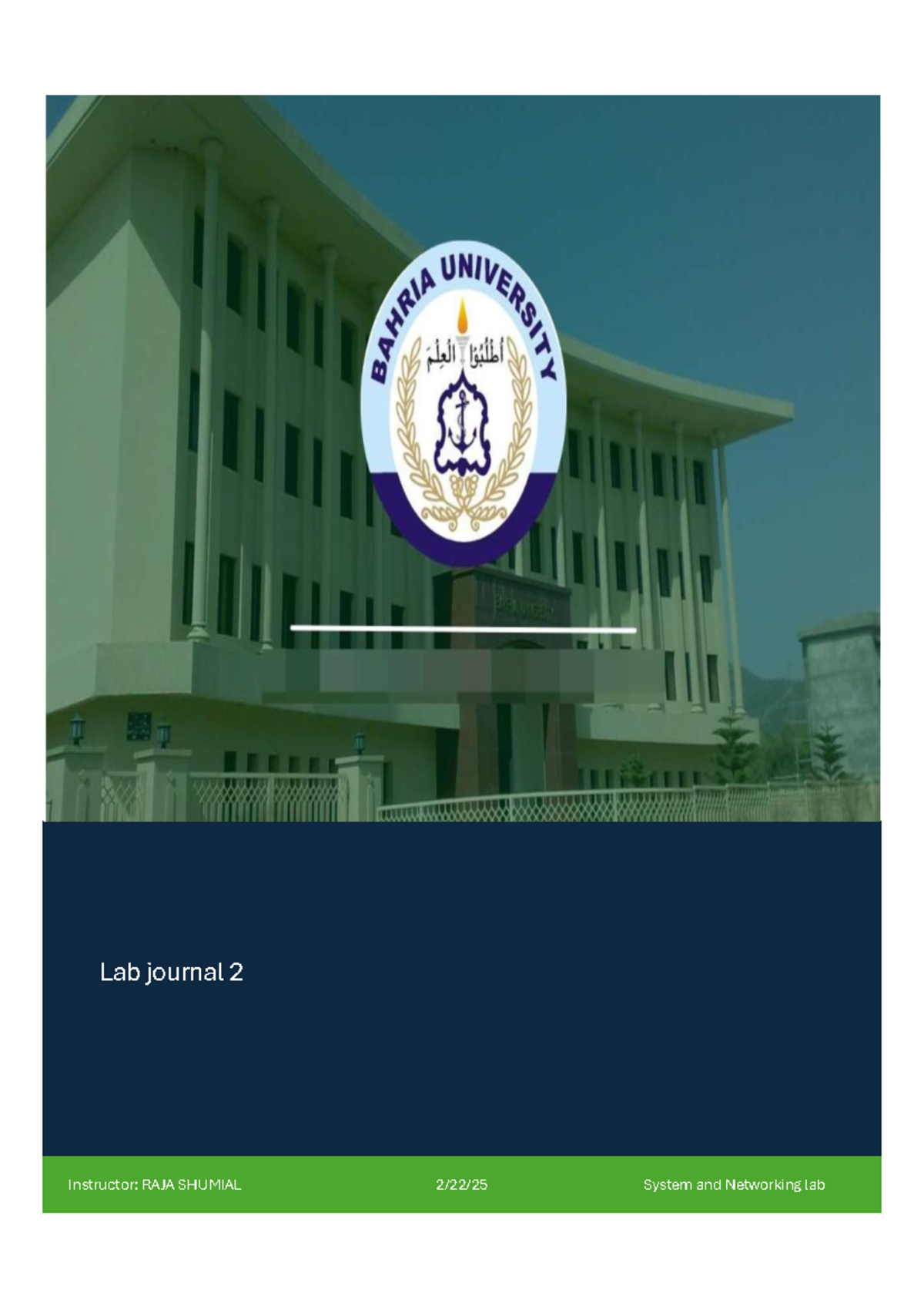 Lab Journal 2 - System & Networking (Instructor: RAJA SHUMIAL) - Studocu