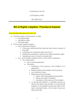 Constitutional Law 244 Study Guide 2024 Final - DEPARTMENT OF PUBLIC ...