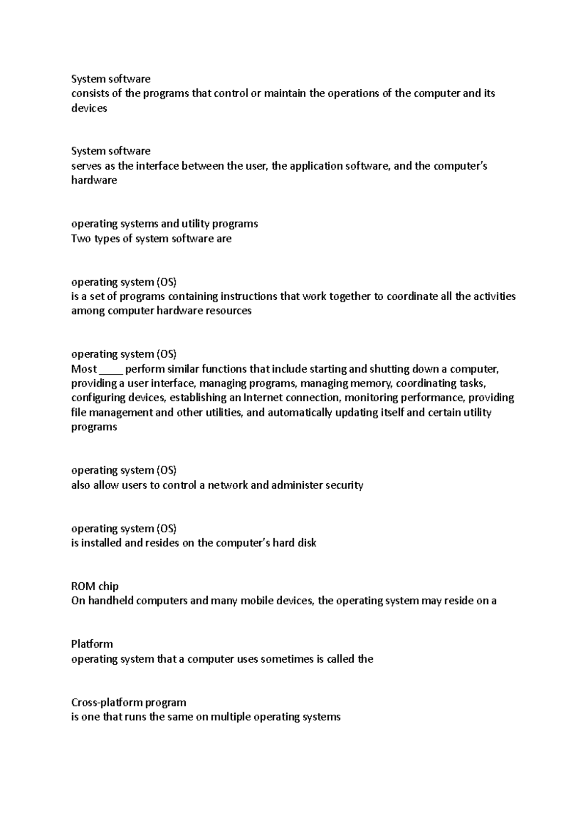 Chpt 7 - System Software Practice Questions with Answers - Studocu