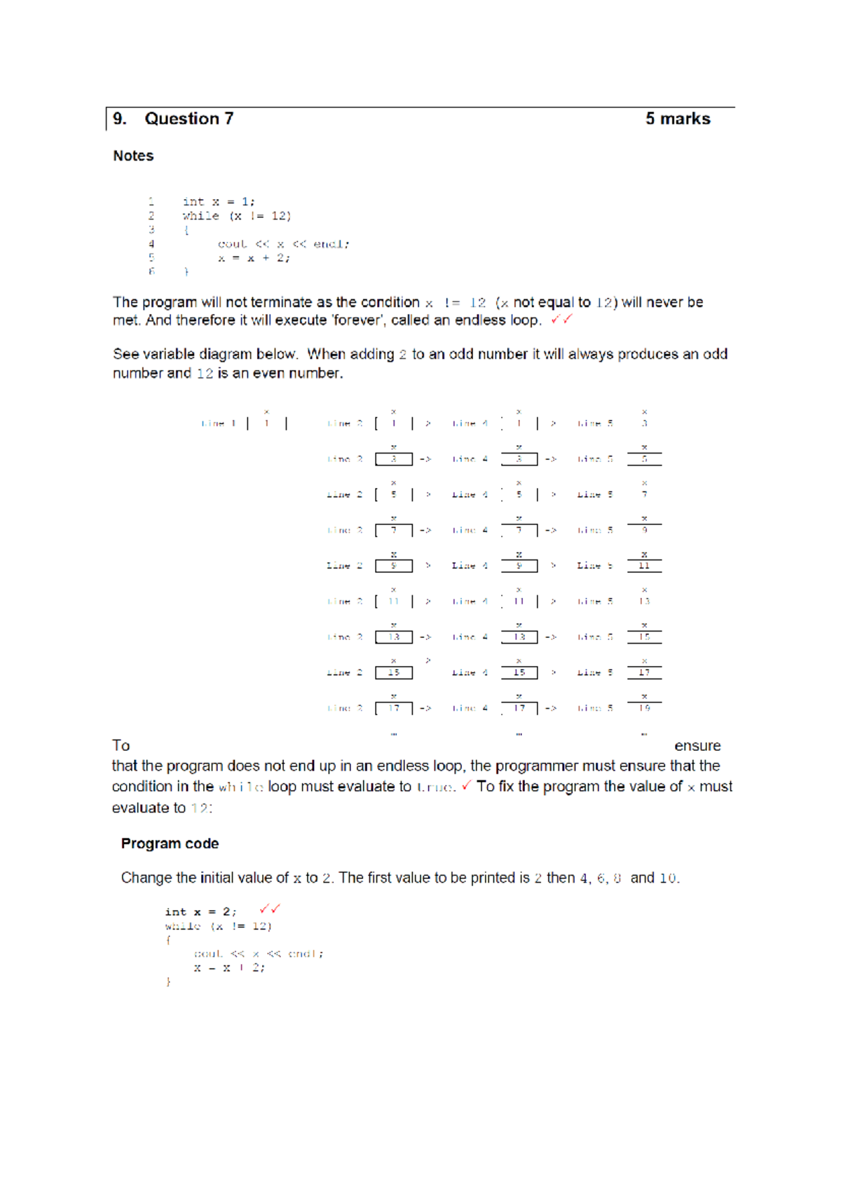 Exercise 6 Answers: Understanding Endless Loops in C++ - Studocu