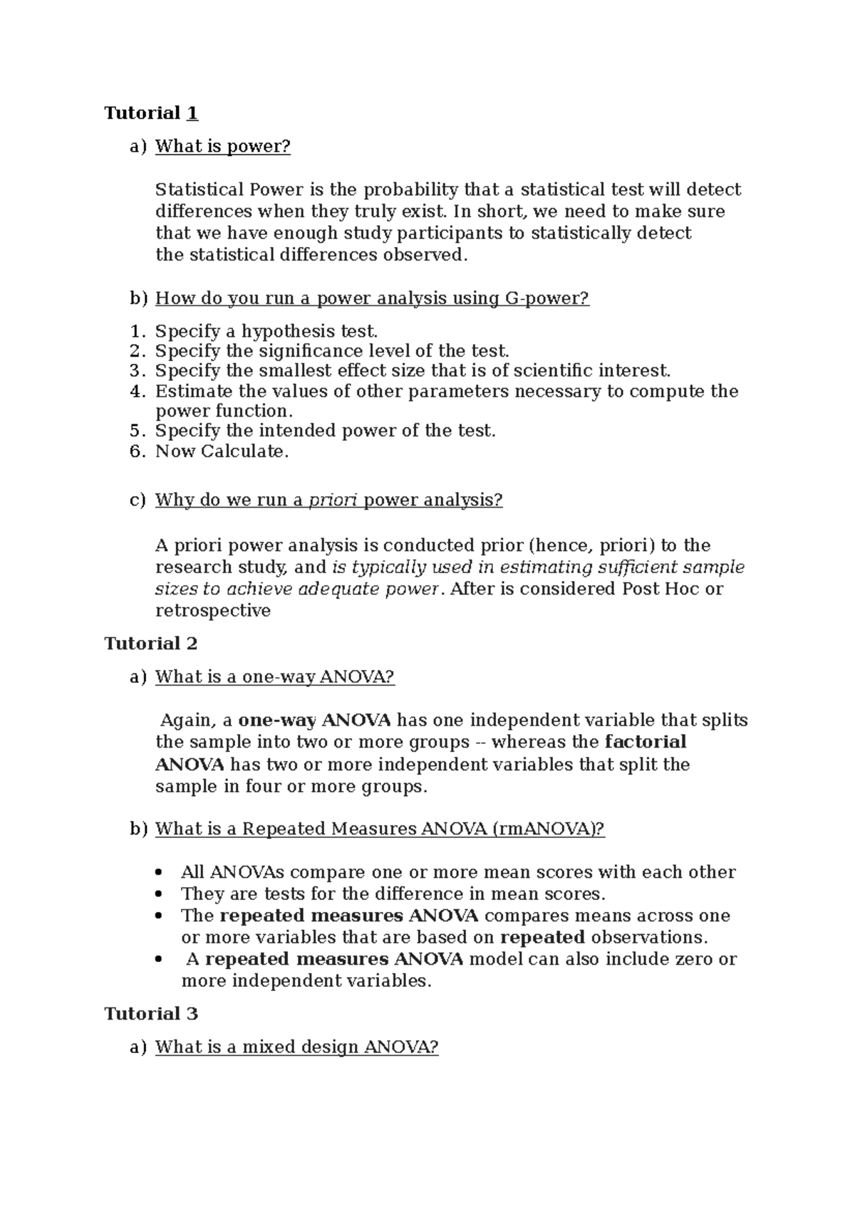 Statistical Analysis Tutorial Exam Prep - Comprehensive Study Guide ...