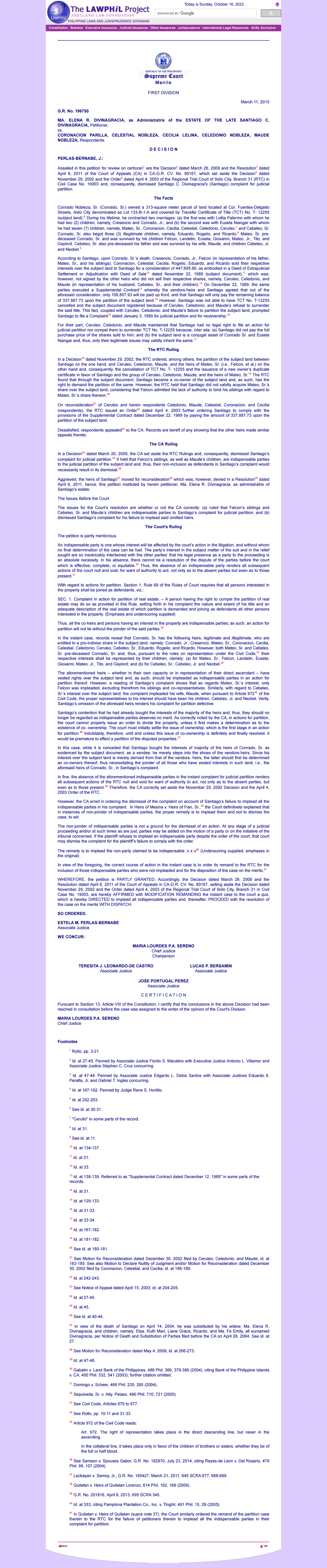 G.R. No. 196750 - A case from jurisprudence - Constitution Statutes ...