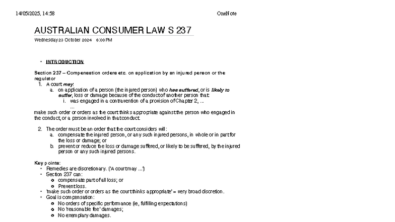 ACL S237: Understanding Compensation Orders in Australian Consumer Law ...