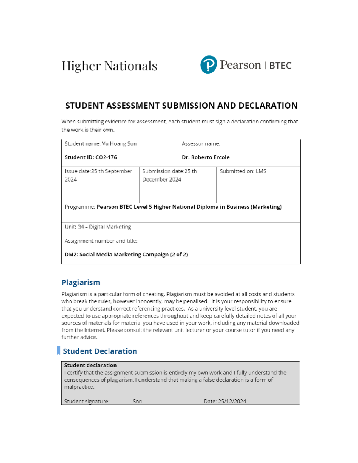 DM A2 - Merit Assessment: Strategies for Enhancing HTVC's Digital ...