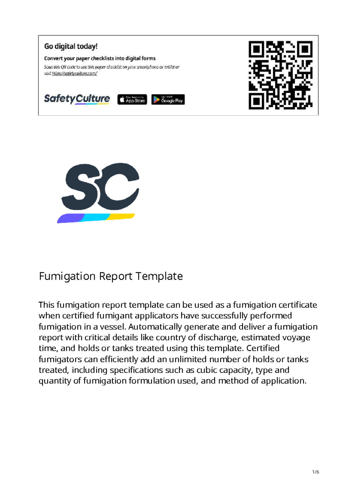 Fumigation Report Template for Certified Applicators - Studocu