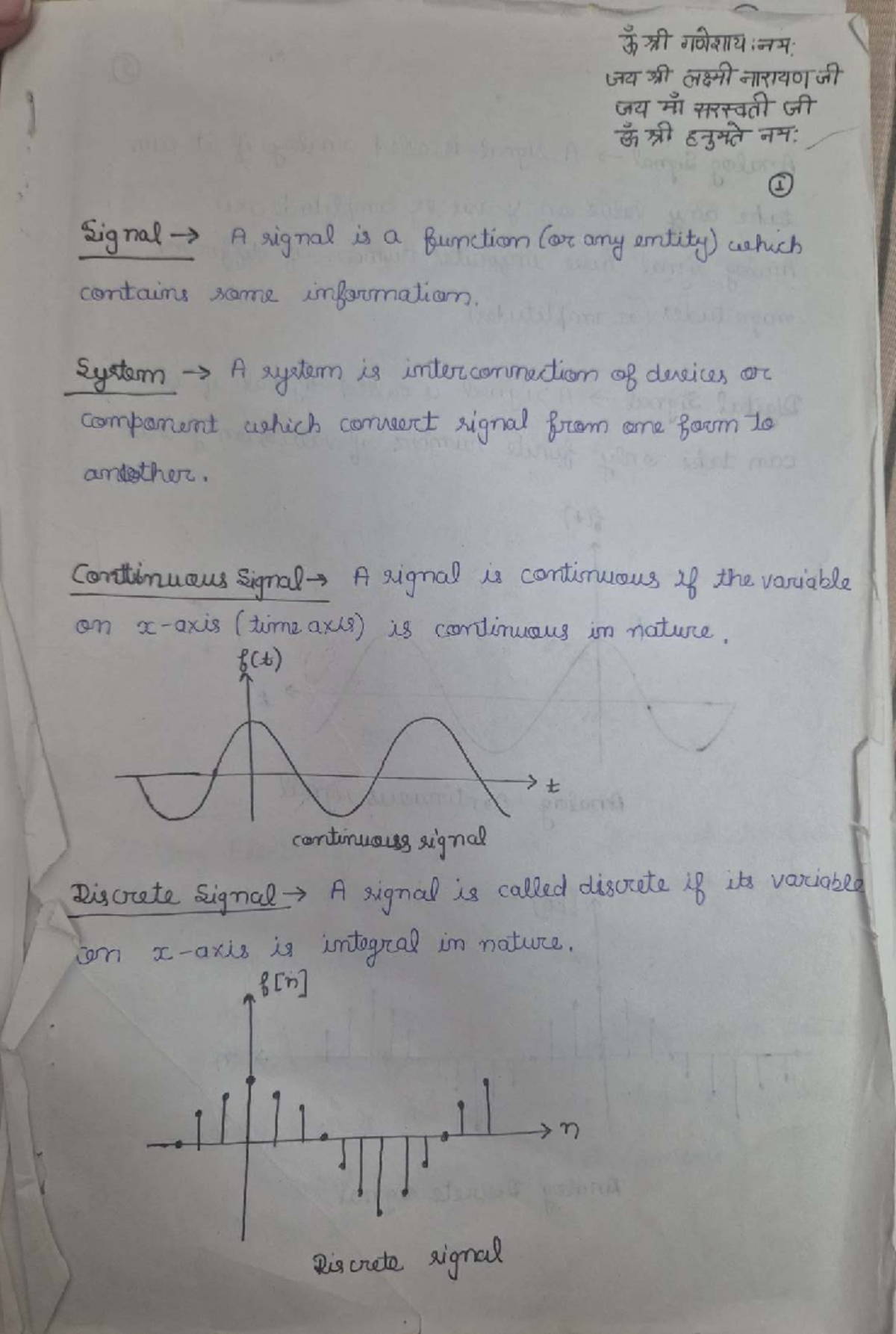 DE - Notes on Signals and Digital Systems (16:3M) - Studocu