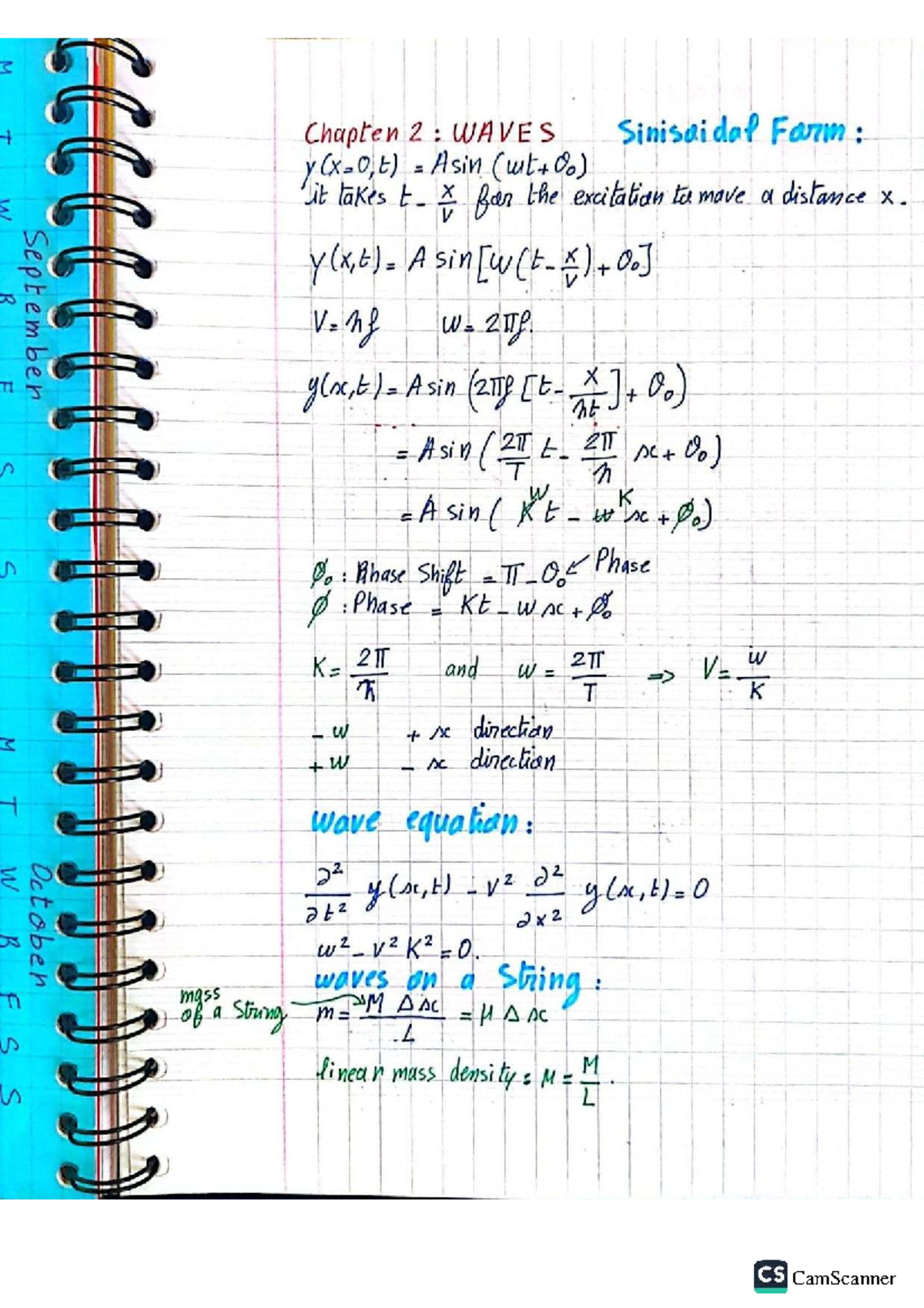 Physics 2: Chapter 15-16 Notes on Waves and Sound Concepts - Studocu