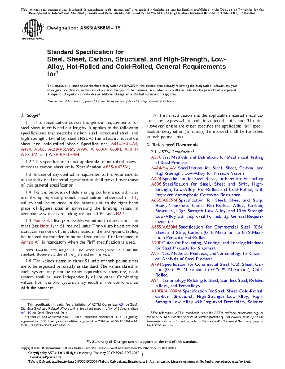 A568/A568M - Standard Specification for Carbon Steel Sheet - Studocu