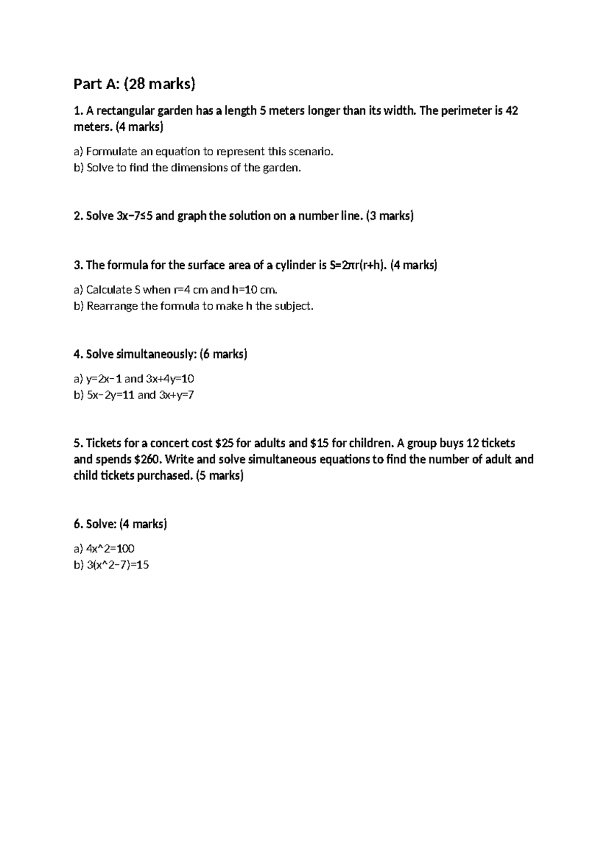 Year 9 Math Practice: Equations & Geometry Problems - Studocu