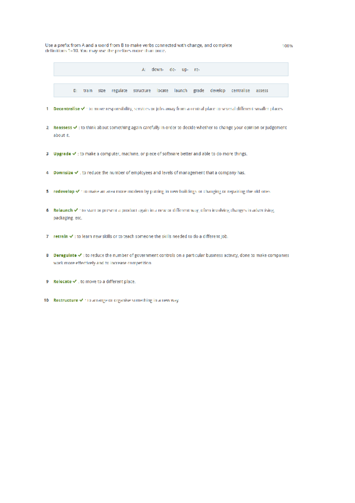 Market Leader Intermediate UNIT Tests: Verbs of Change Definitions ...