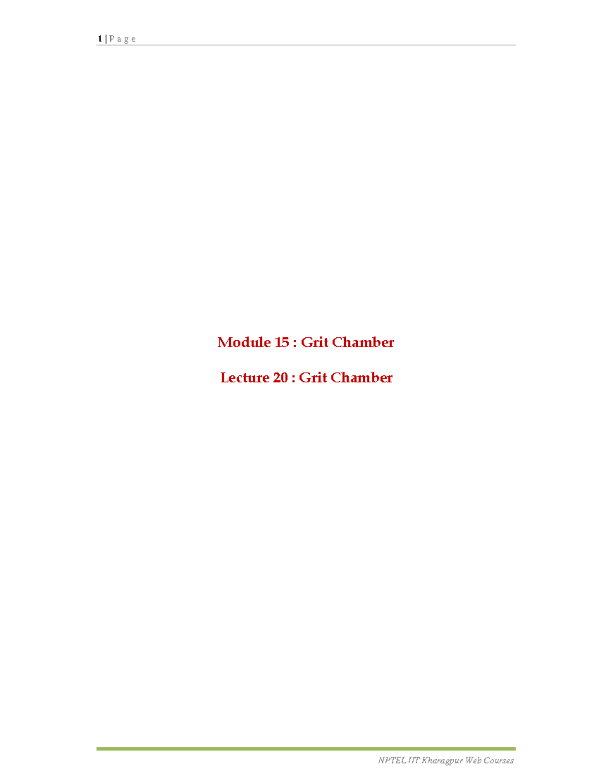 Grit Chamber Design: An Overview of Types and Calculations - Studocu
