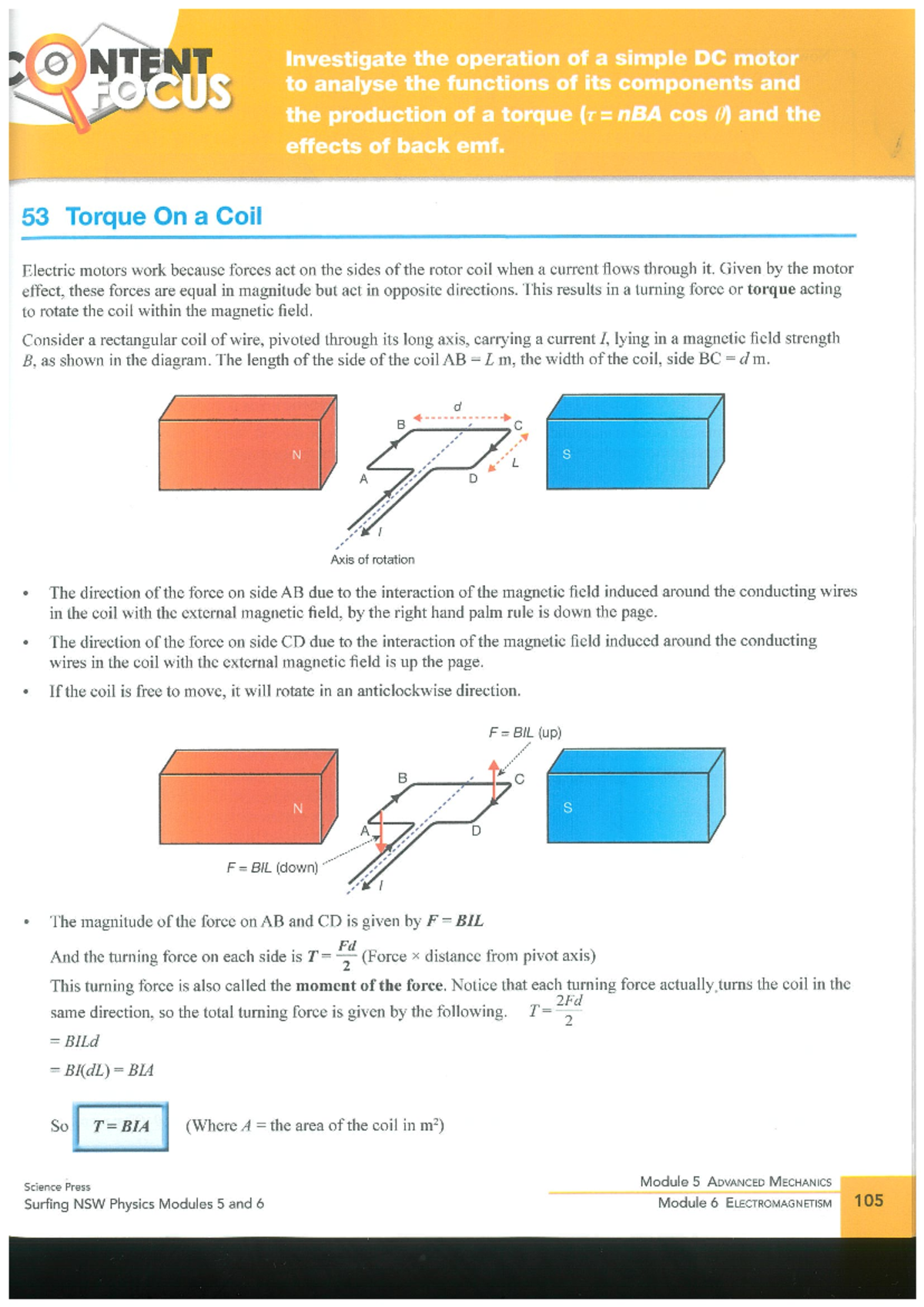 NTENT Electromagnetism: Analyzing Simple DC Motor Operations and Torque ...