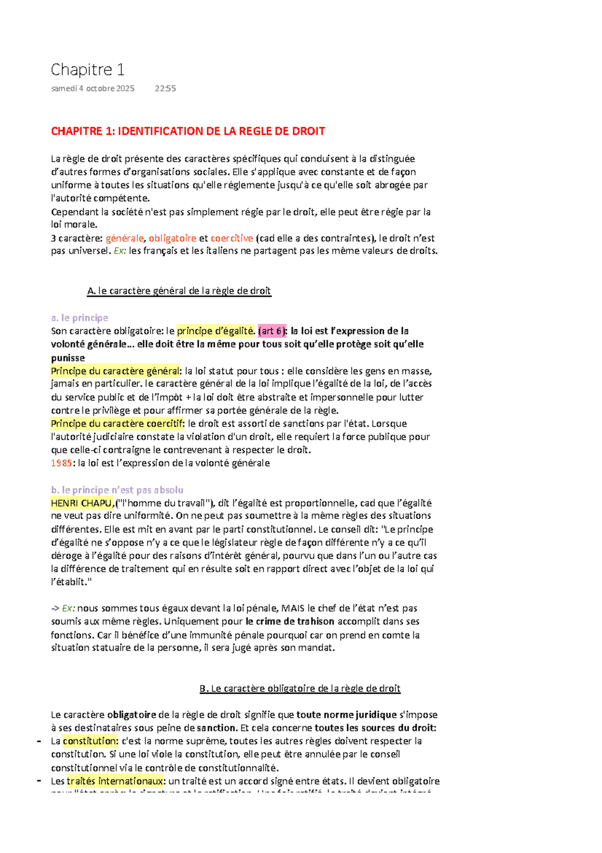 Chapitre 1: Identification de la Règle de Droit et Sanctions (DROIT101 ...