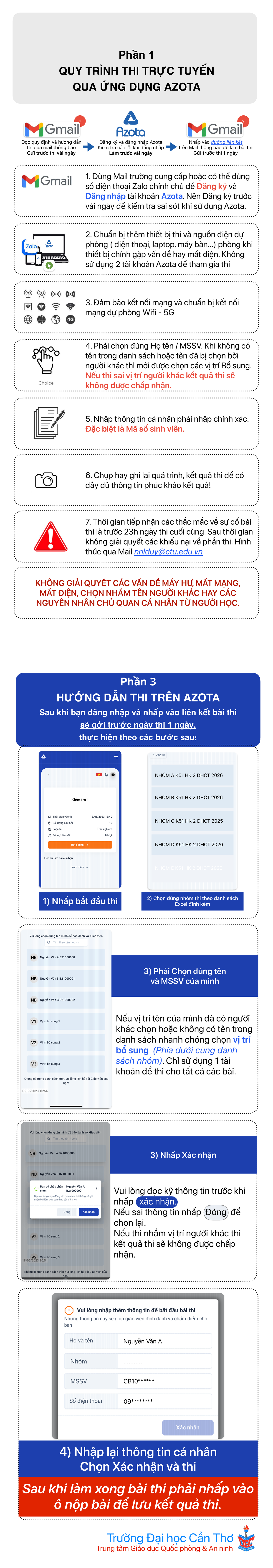 Quy định và Hướng dẫn Thi Azota - Nhóm K51 HK 2 DHCT 2026 - Studocu