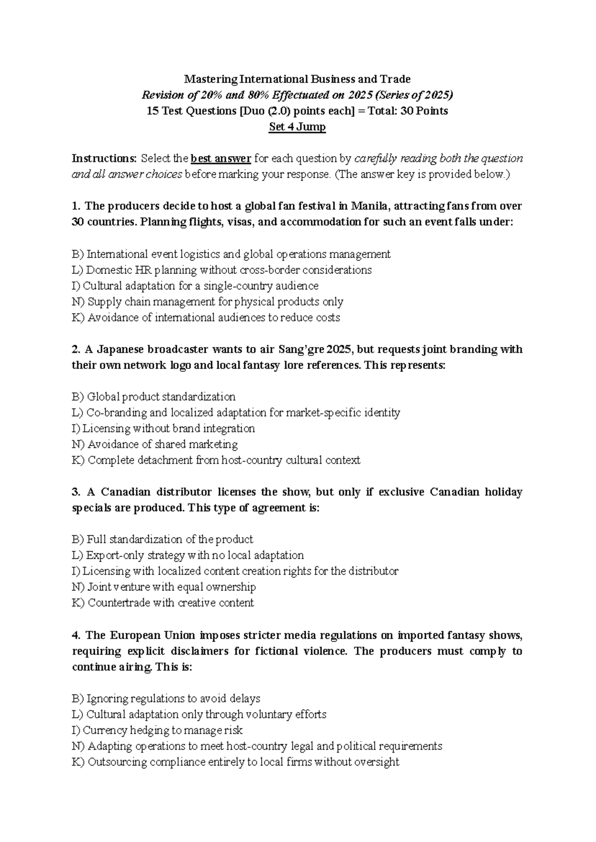 Mastering IBT 2025: Test Questions Set 4 Revision Guide - Studocu