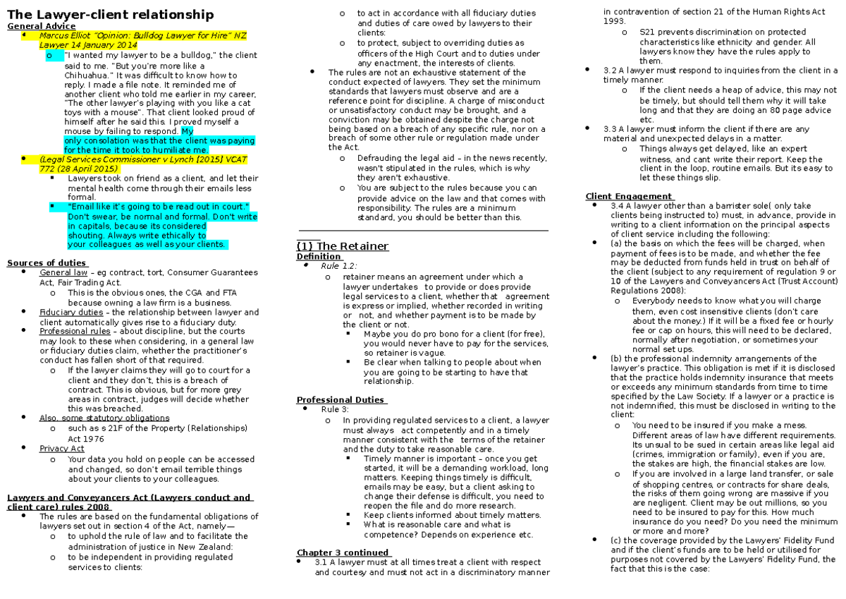 Legal Ethics and Professional Responsibilities: NZ Lawyer Course Notes ...