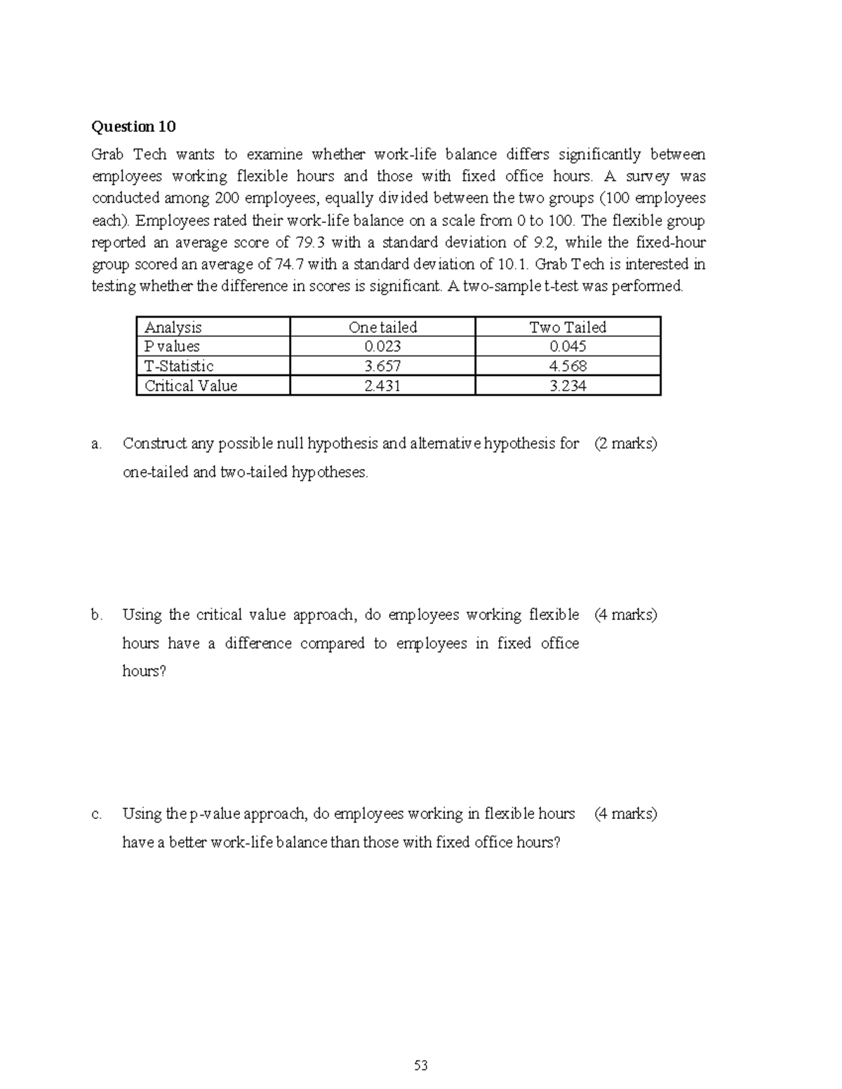 MGT555 Final Exam: Employee Work Hours Balance Analysis - Studocu