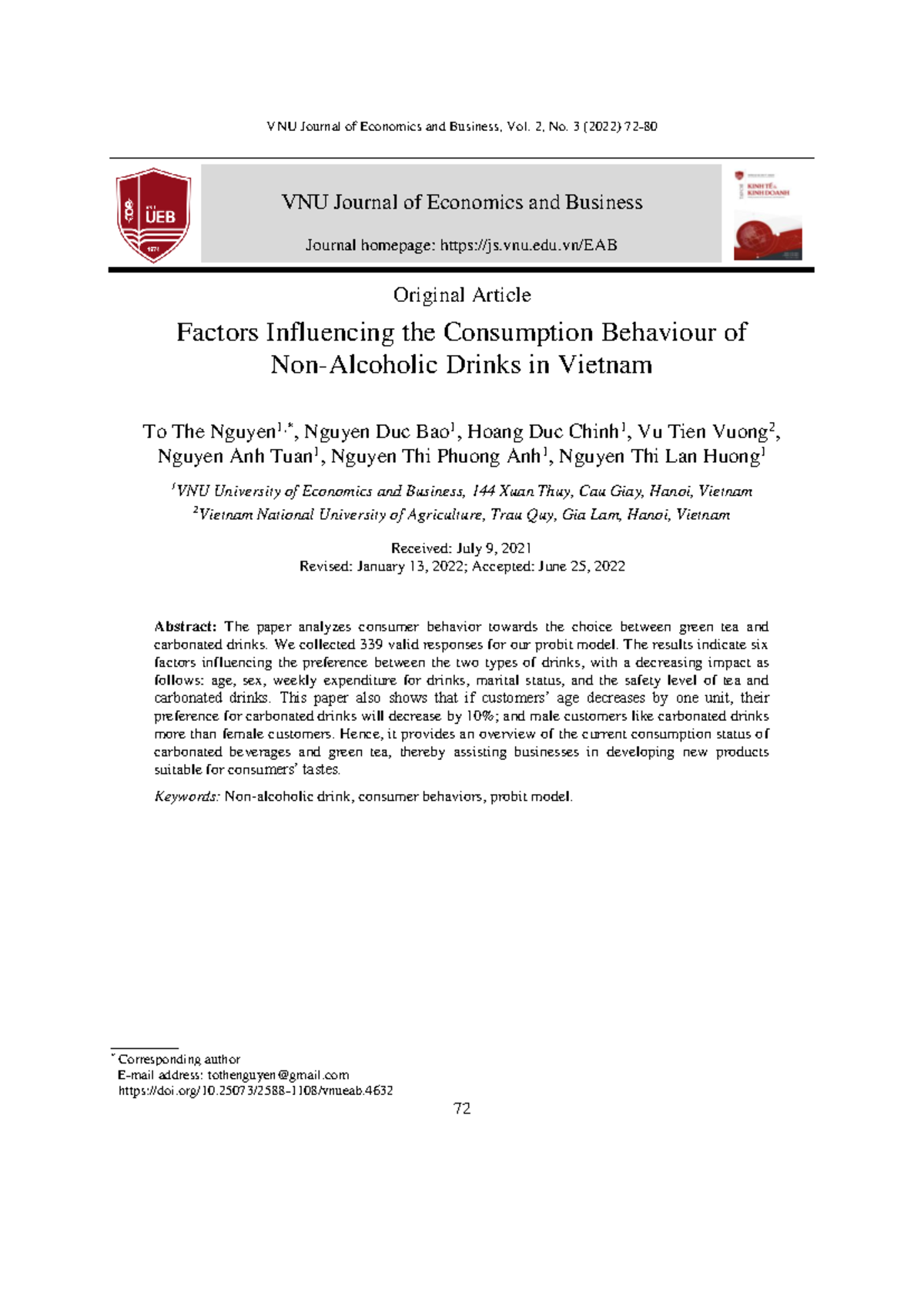 4632 37 12239 1 10 20220623 - VNU Journal of Economics and Business ...