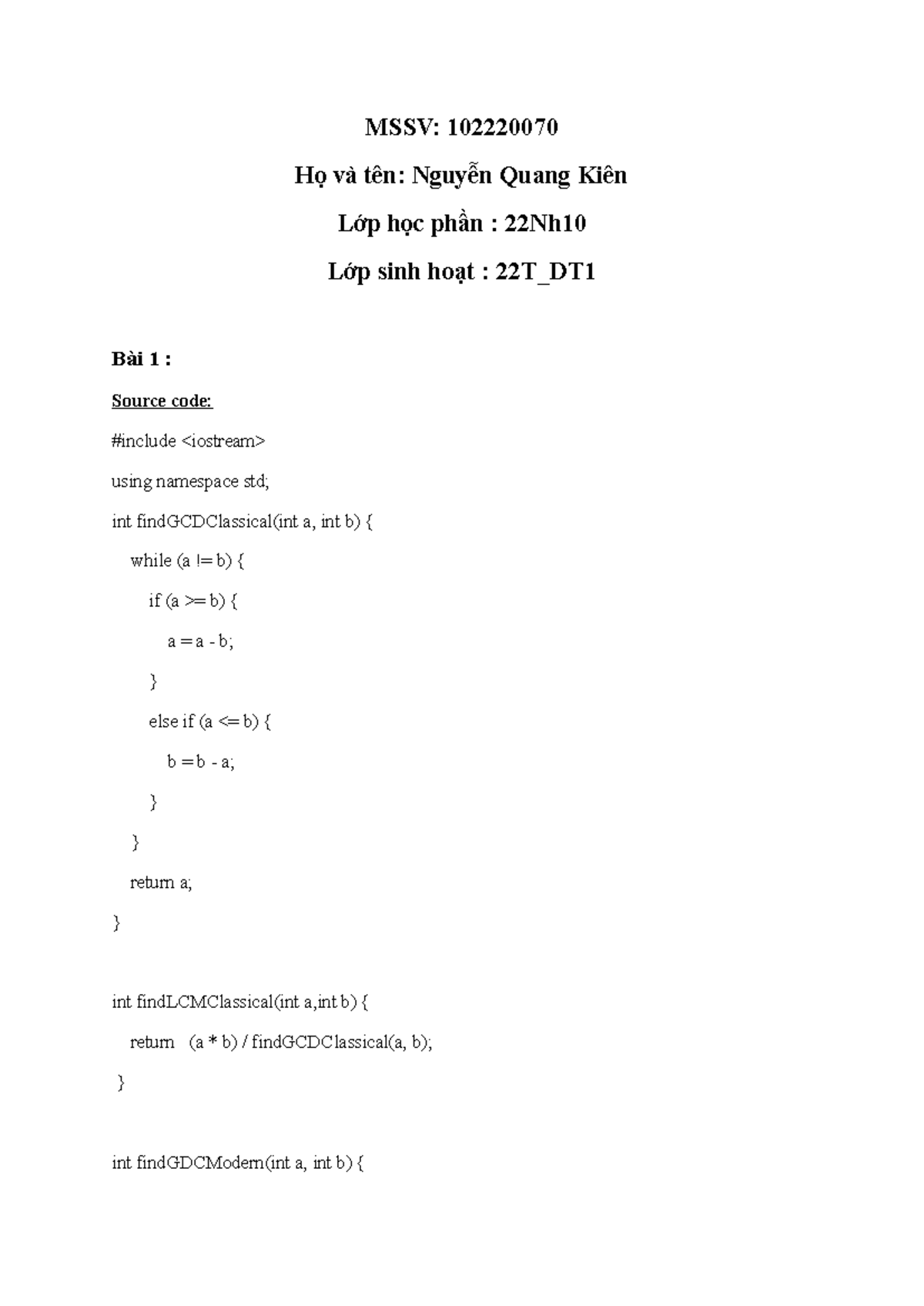 **Title: 22Nh - Tuần 2 C++ Source Code Exercises by Nguyễn Quang Kiên ...