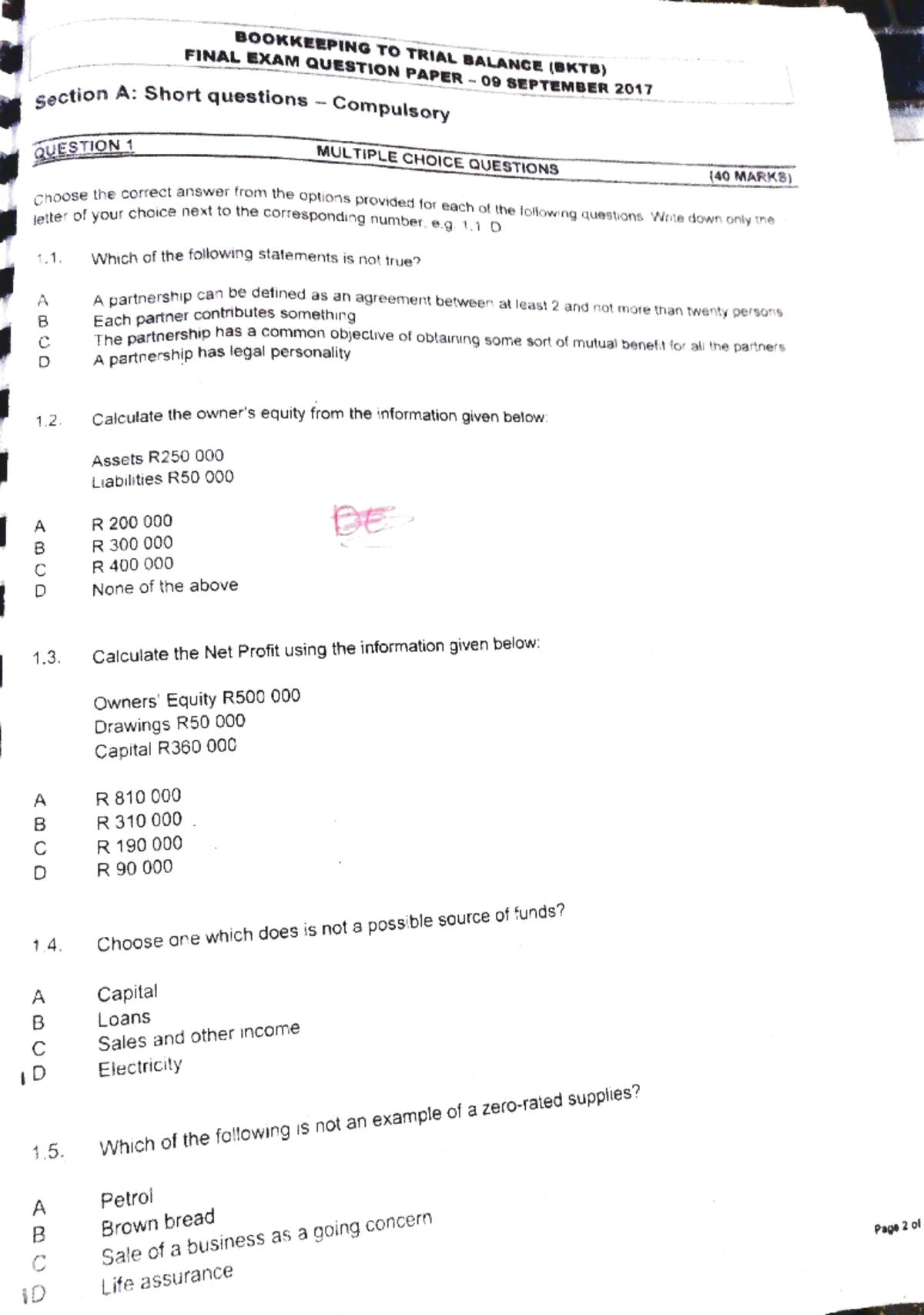 ICB BKTB Trial Exam Paper: Preparation & Assessment Guide - Studocu