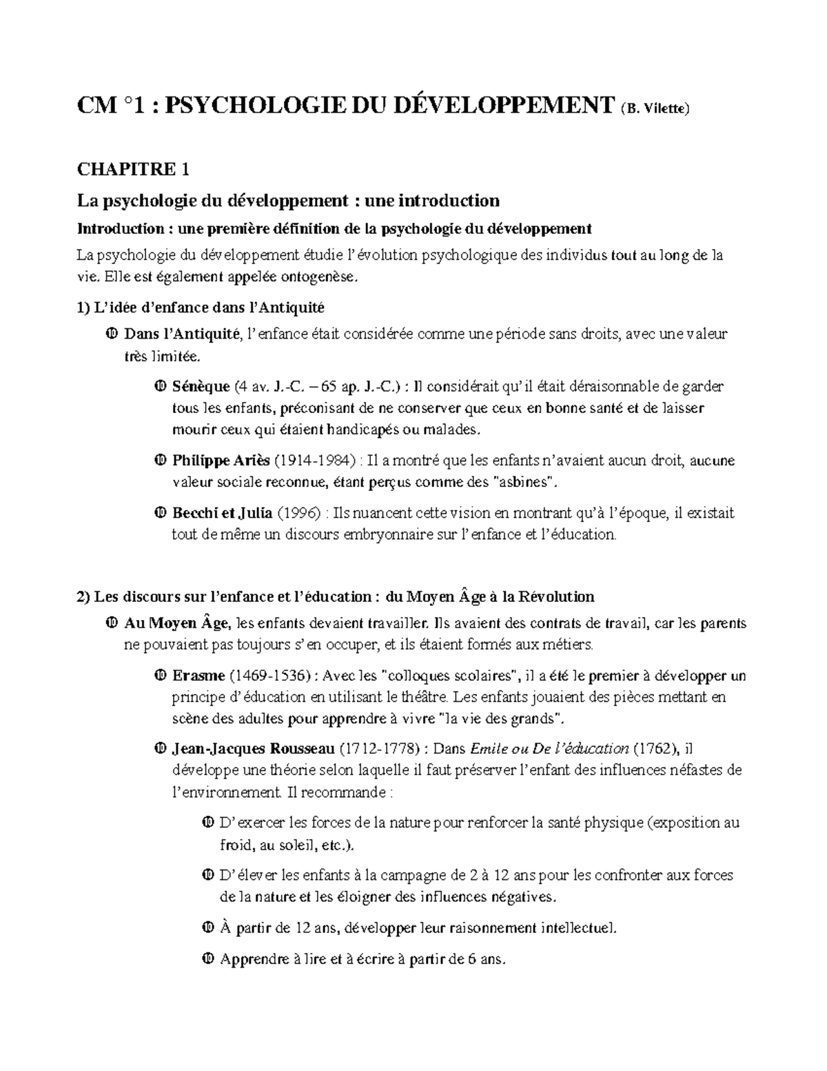 Cm°1 psy du dev - La psychologie du développement : une introduction ...