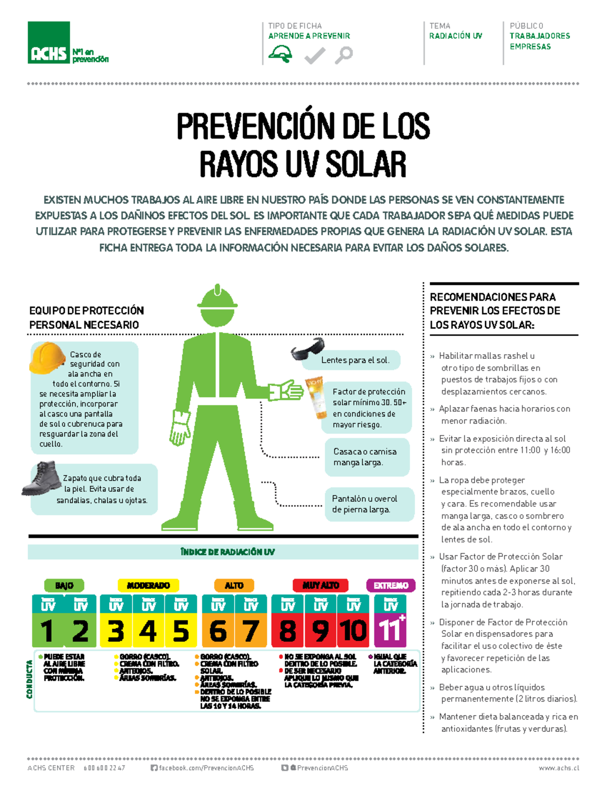 Prevención de Rayos UV Solar para Trabajadores: Guía de Protección ...