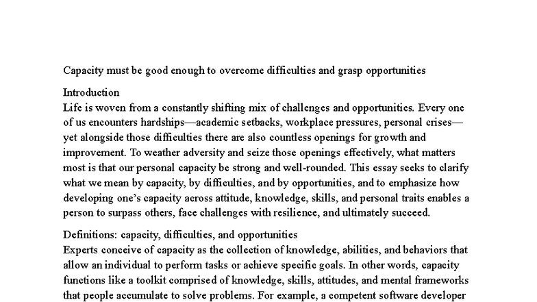 Capacity Development: Overcoming Challenges & Seizing Opportunities ...
