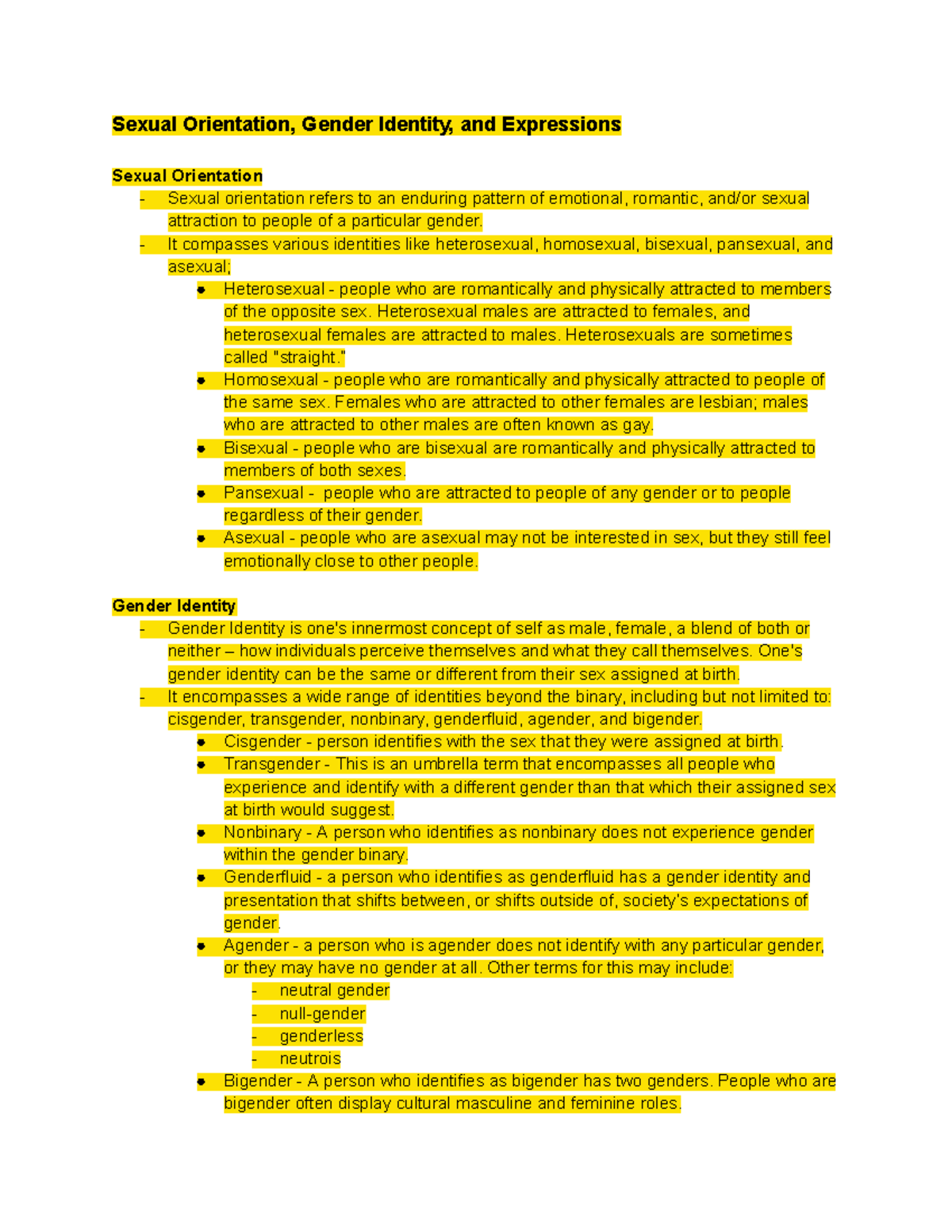 Sexual Orientation Gender Identity and Expressions - It compasses ...