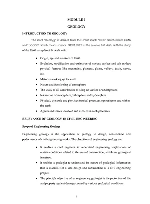 Geology Module 3 Study Guide and Key Concepts - Studocu