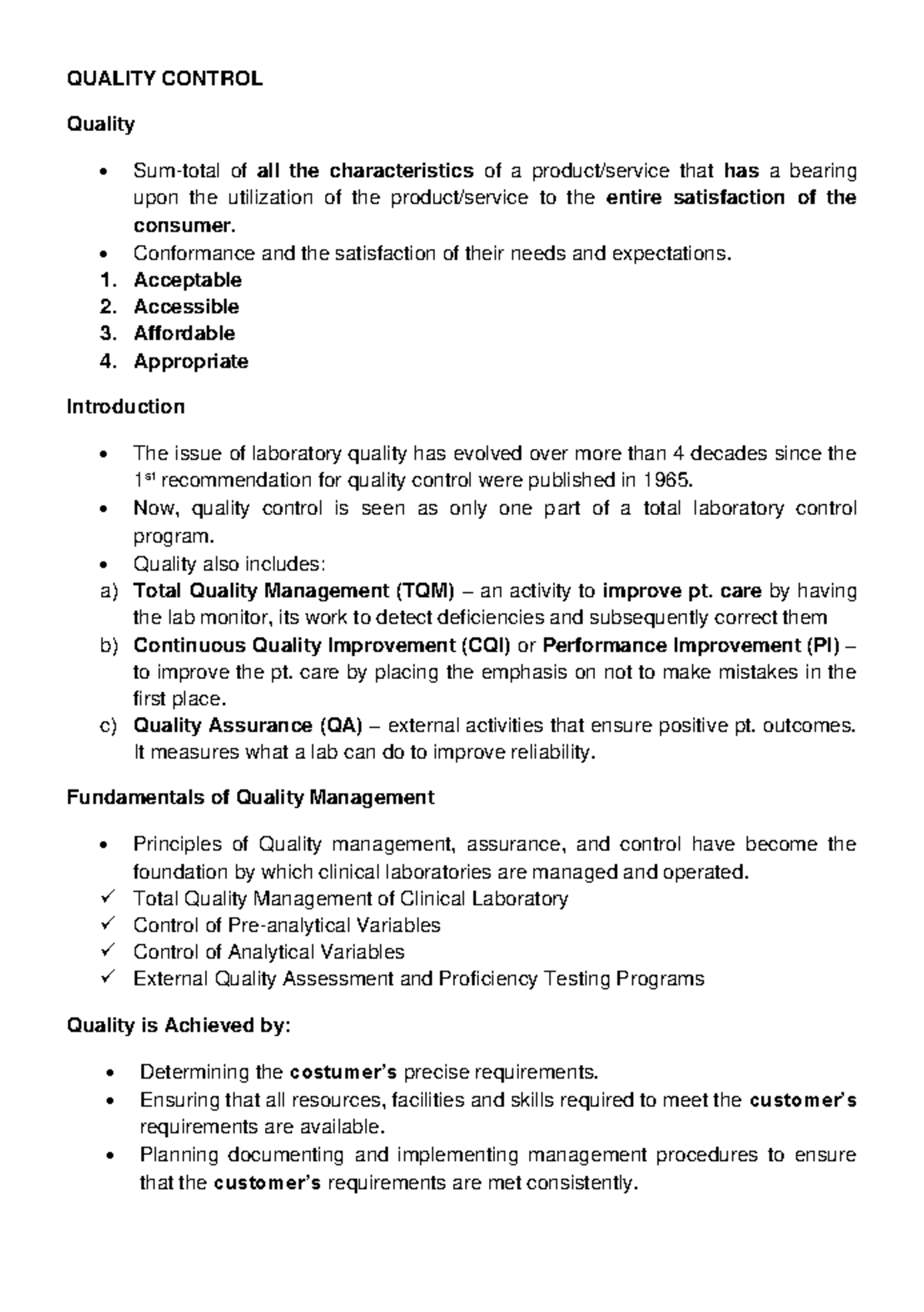 Quality Control in Clinical Laboratories: Key Concepts & Practices ...