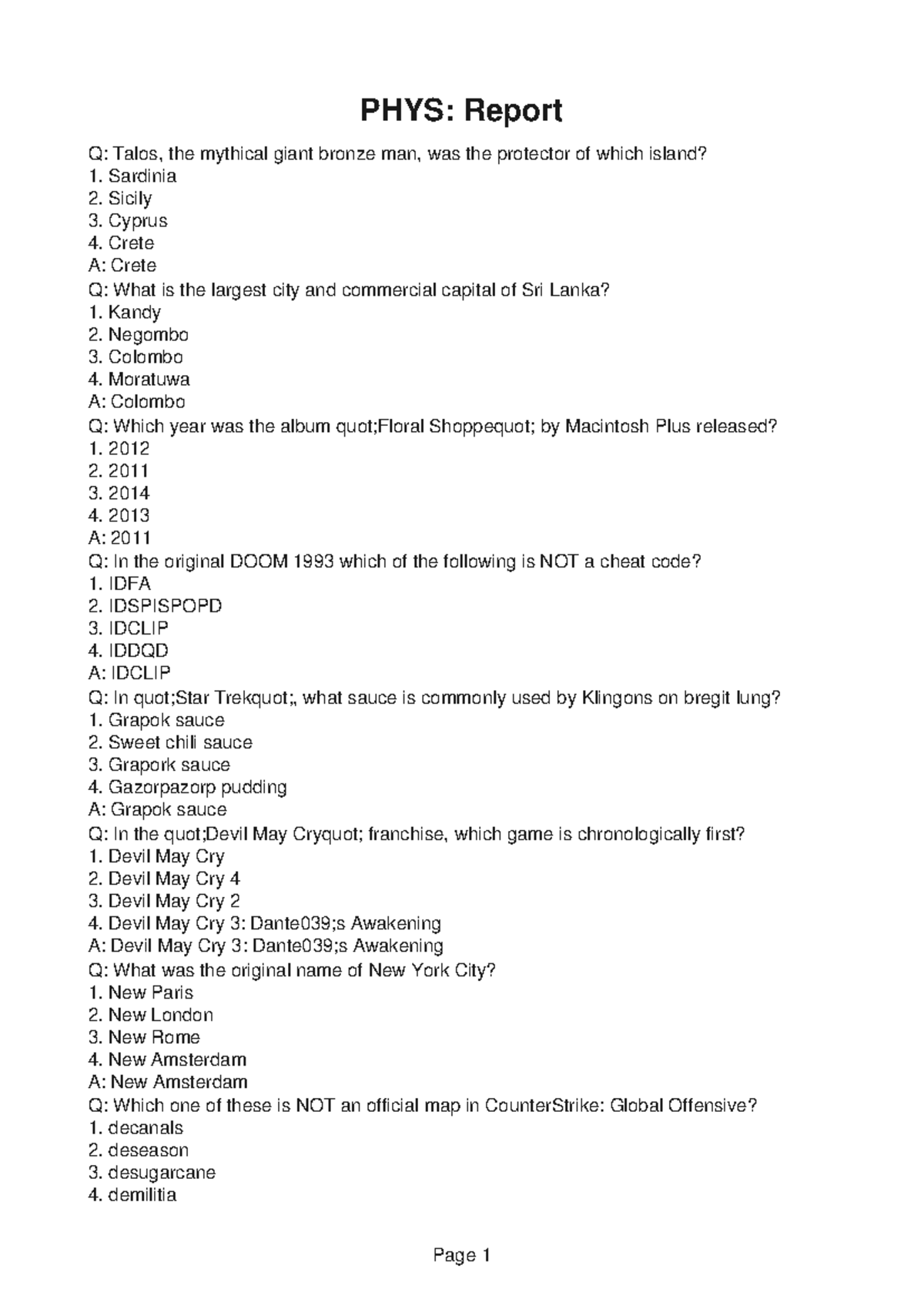 PHYS273 Test Prep: Trivia Questions and Answers for Review - Studocu