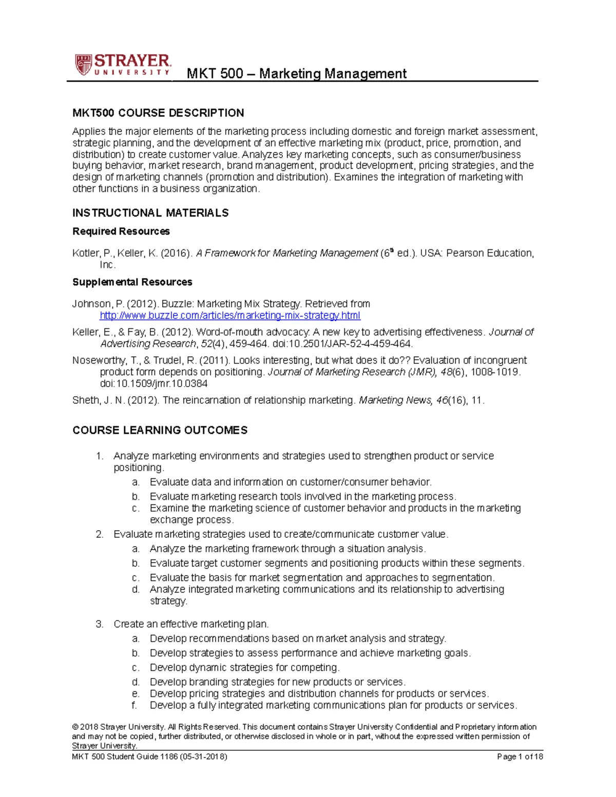 MKT500 WK4 Assignment: Marketing Plan Part A Overview and Analysis ...