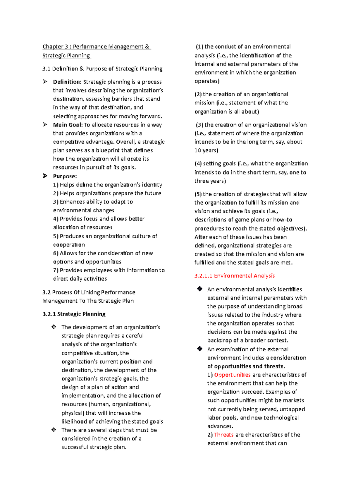Chapter 3: Performance Management and Strategic Planning (EPM) - Studocu