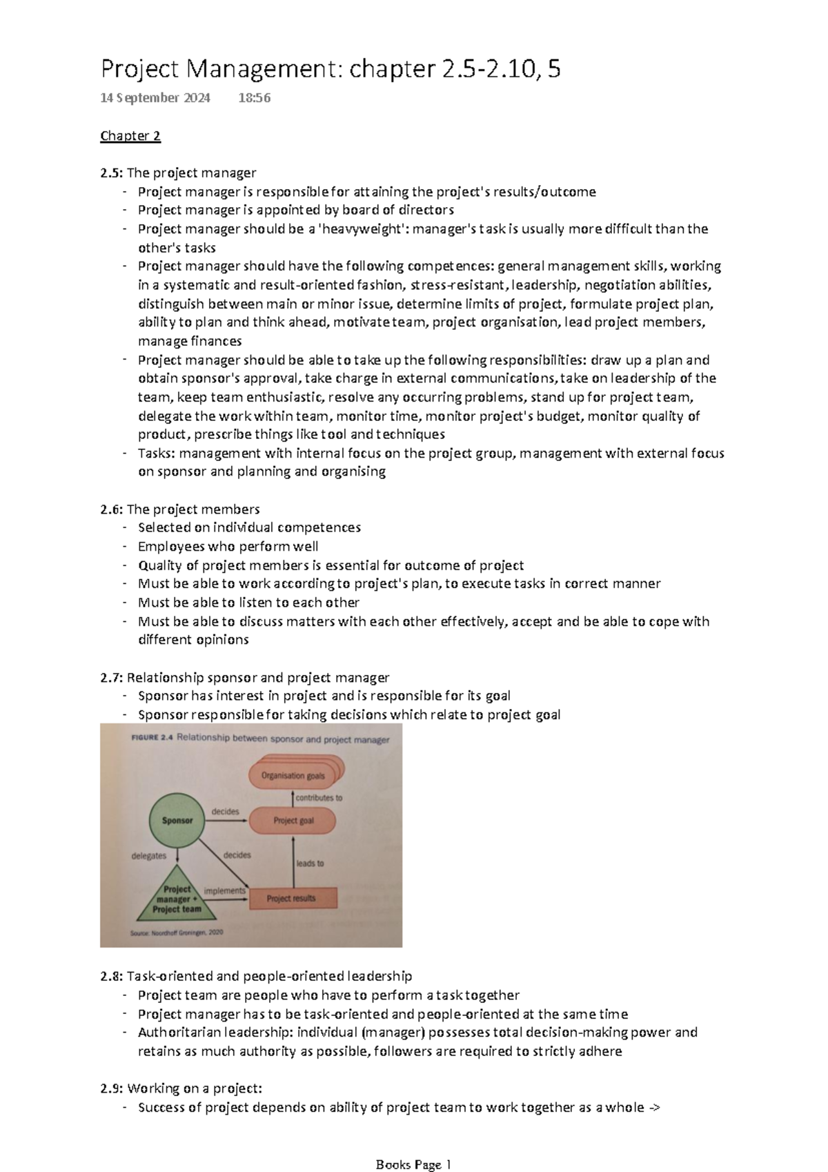 Project Management: Chapter 2.5-2.10 Overview and Key Insights ...
