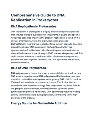 DNA Replication - Study Notes & Assignments - Studocu