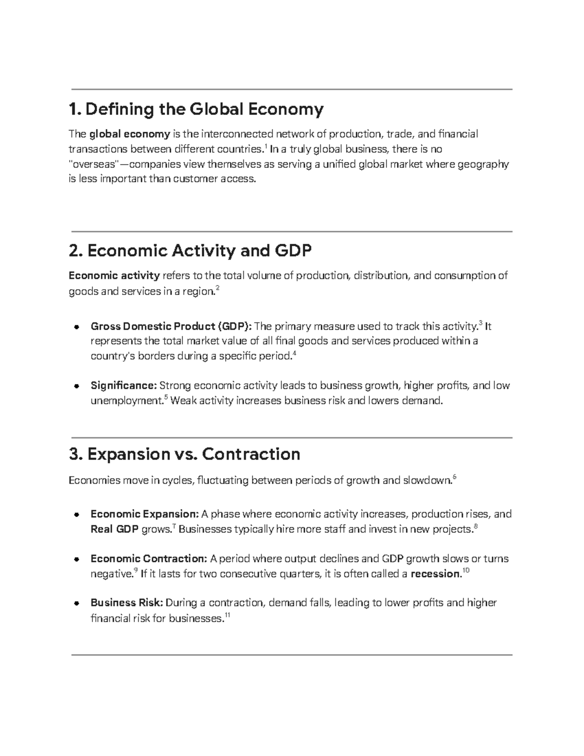 Global Economy Overview - Business Management and Enterprise (15) - Studocu