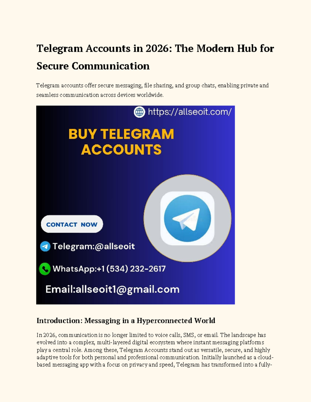 Buy Telegram Account with Crypto: A Complete Guide 2026 - Studocu