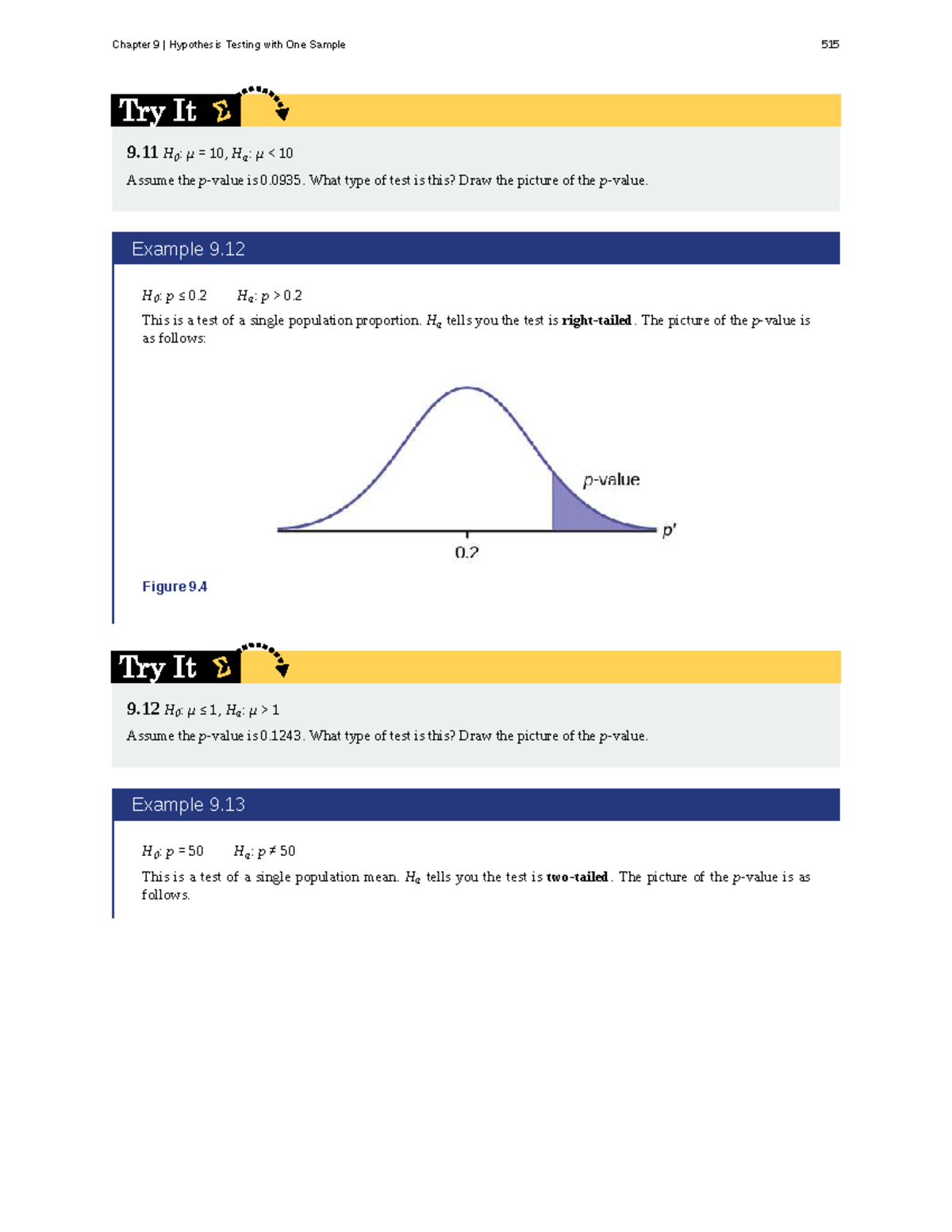 Chapter 9: Hypothesis Testing with One Sample - Introductory Stats 262 ...