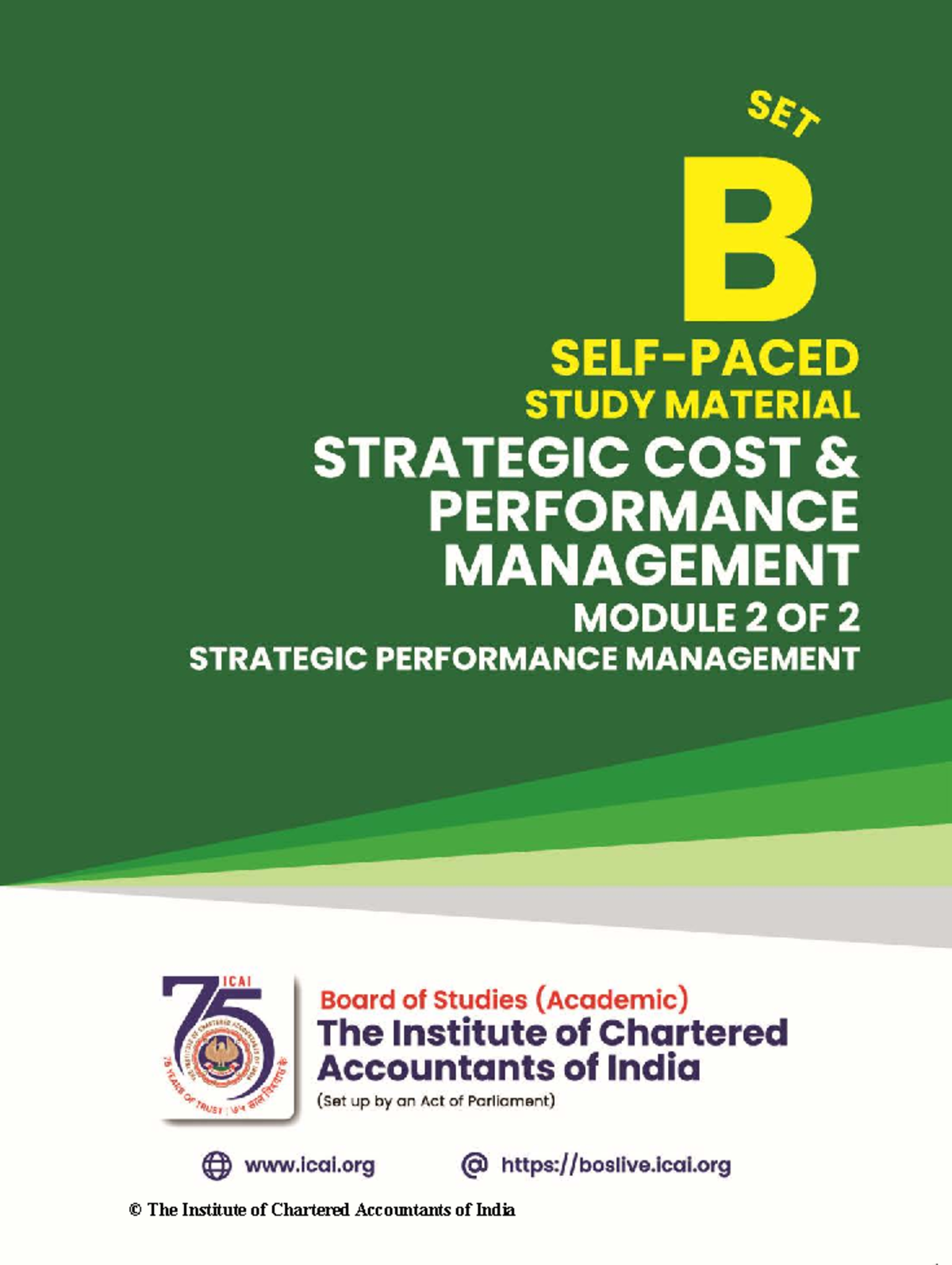 SPOM B: Strategic Performance Management Study Material - Studocu