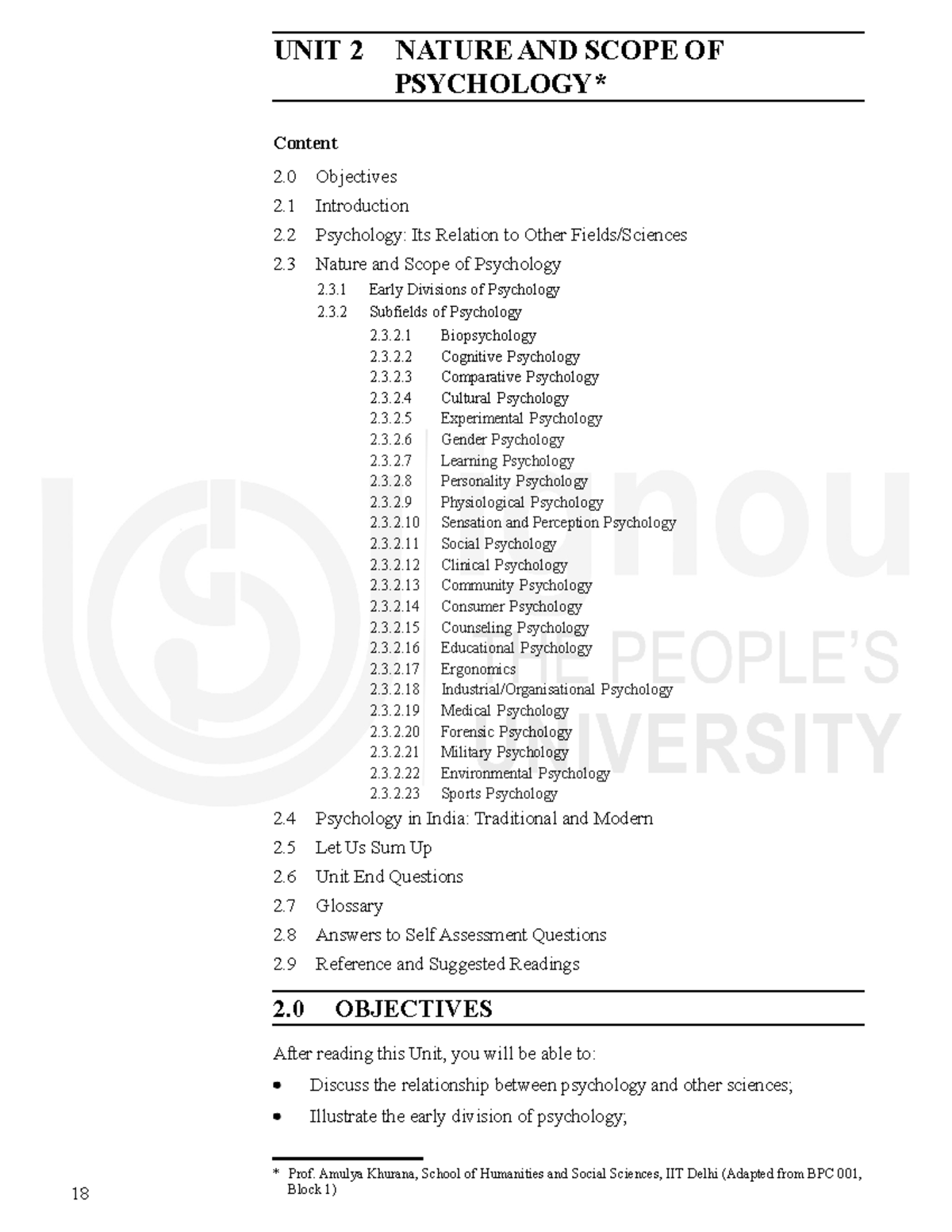 Nature and Scope of Psychology (PSY 101) - An In-depth Study - Studocu