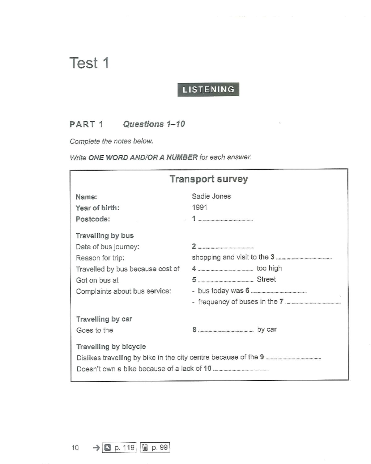 Cambridge 18 - Test 1 Listening & Reading Questions and Answers - Studocu